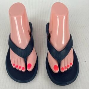 Oka B Okabashi Elle Blue Thong SlipOn Slides Flip Flop Sandal M (7-7.5)